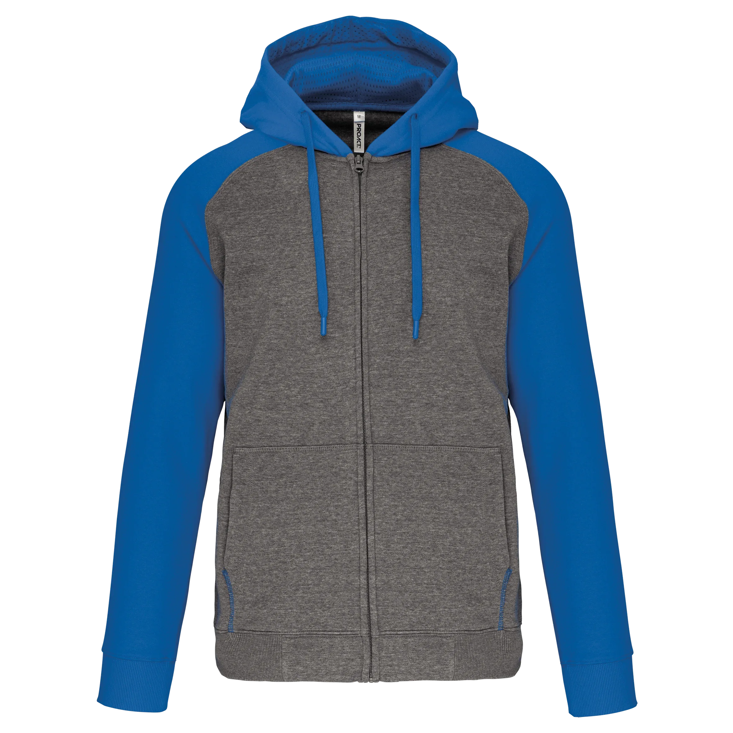 PA380 - Veste molleton zippée capuche bicolore unisexe - Occifloc