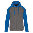 PA380 - Veste molleton zippée capuche bicolore unisexe - Occifloc