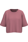 PA394 - Sweat-shirt crop à manches courtes col rond femme - Occifloc
