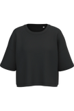 PA394 - Sweat-shirt crop à manches courtes col rond femme - Occifloc