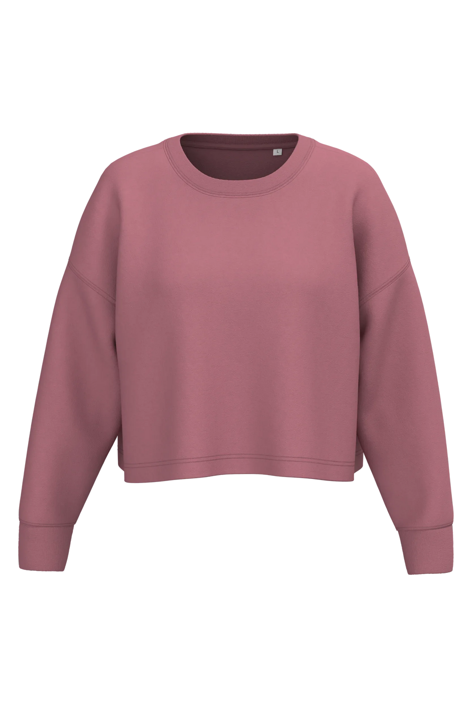 PA395 - Sweat-shirt crop col rond femme - Occifloc
