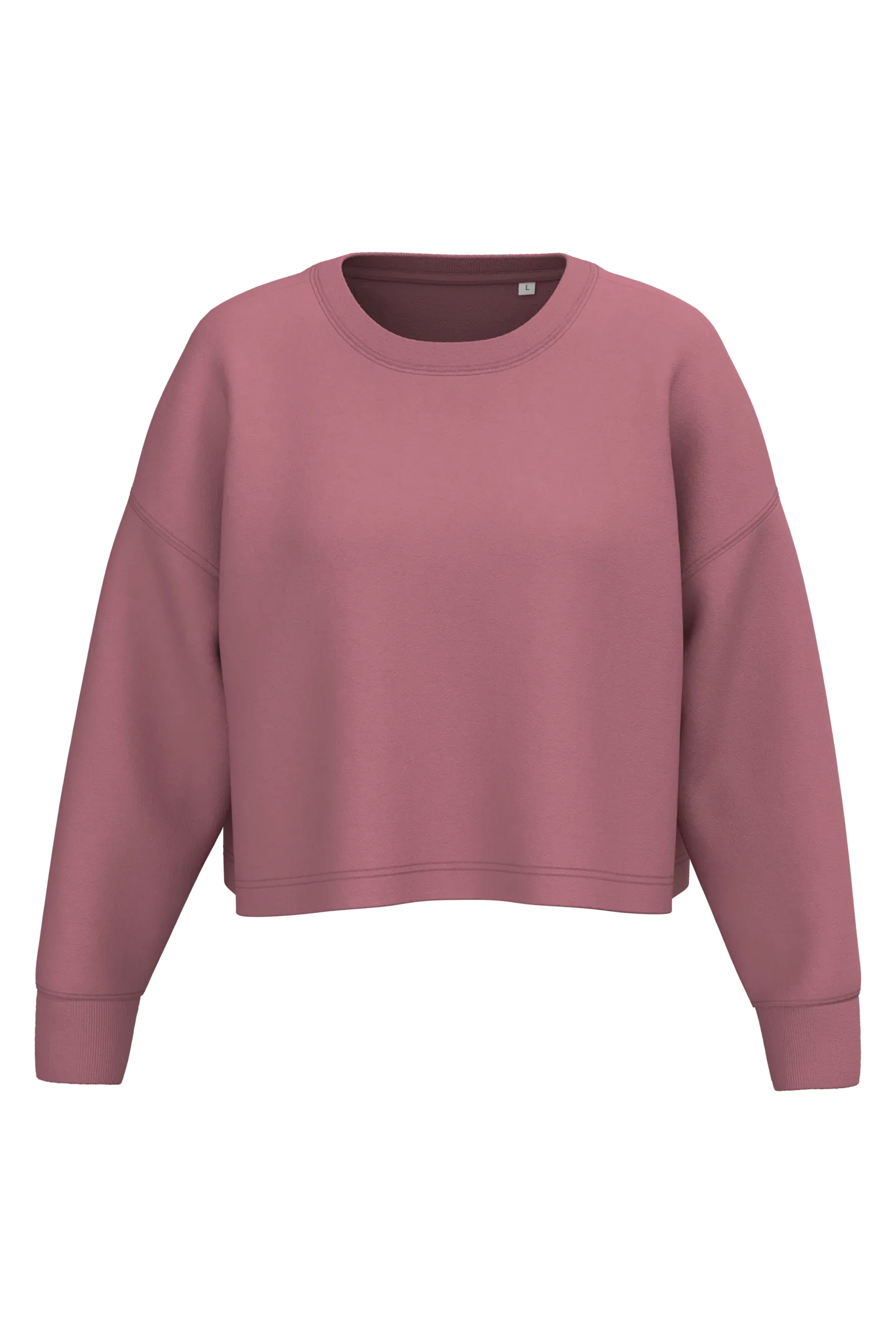 PA395 - Sweat-shirt crop col rond femme - Occifloc