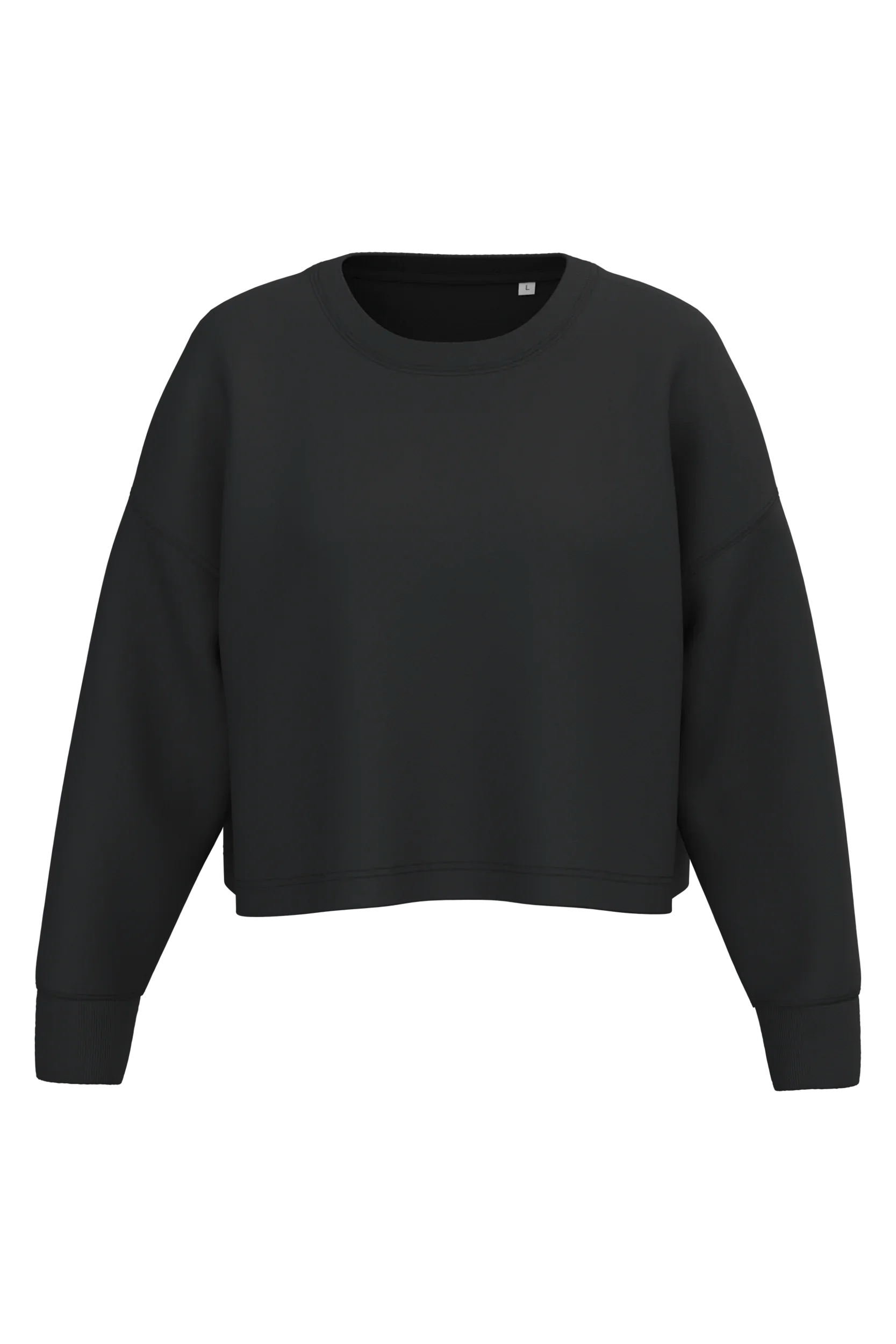 PA395 - Sweat-shirt crop col rond femme - Occifloc