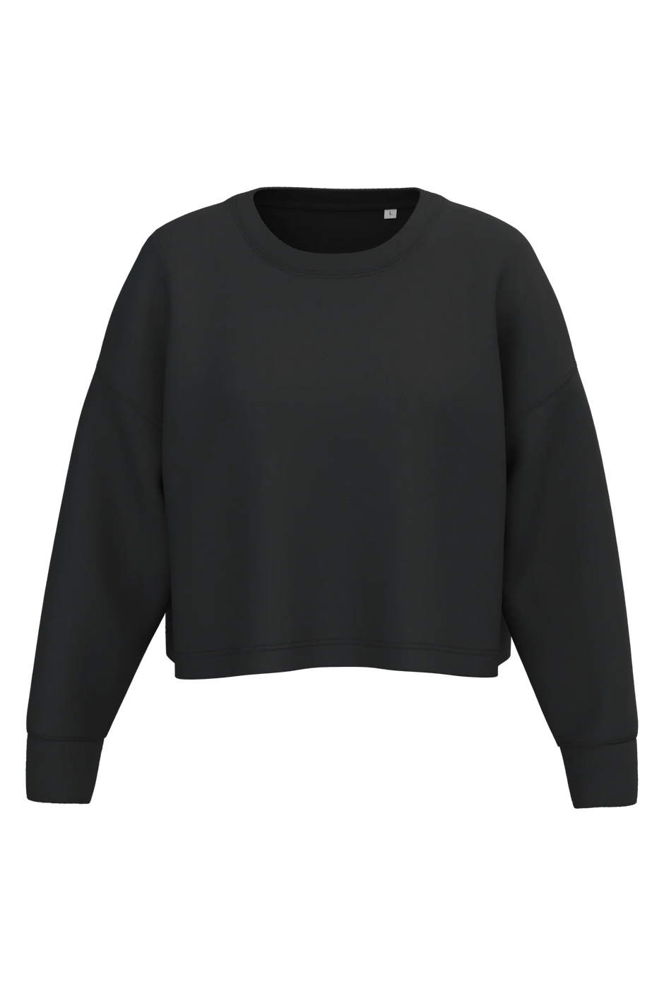 PA395 - Sweat-shirt crop col rond femme - Occifloc