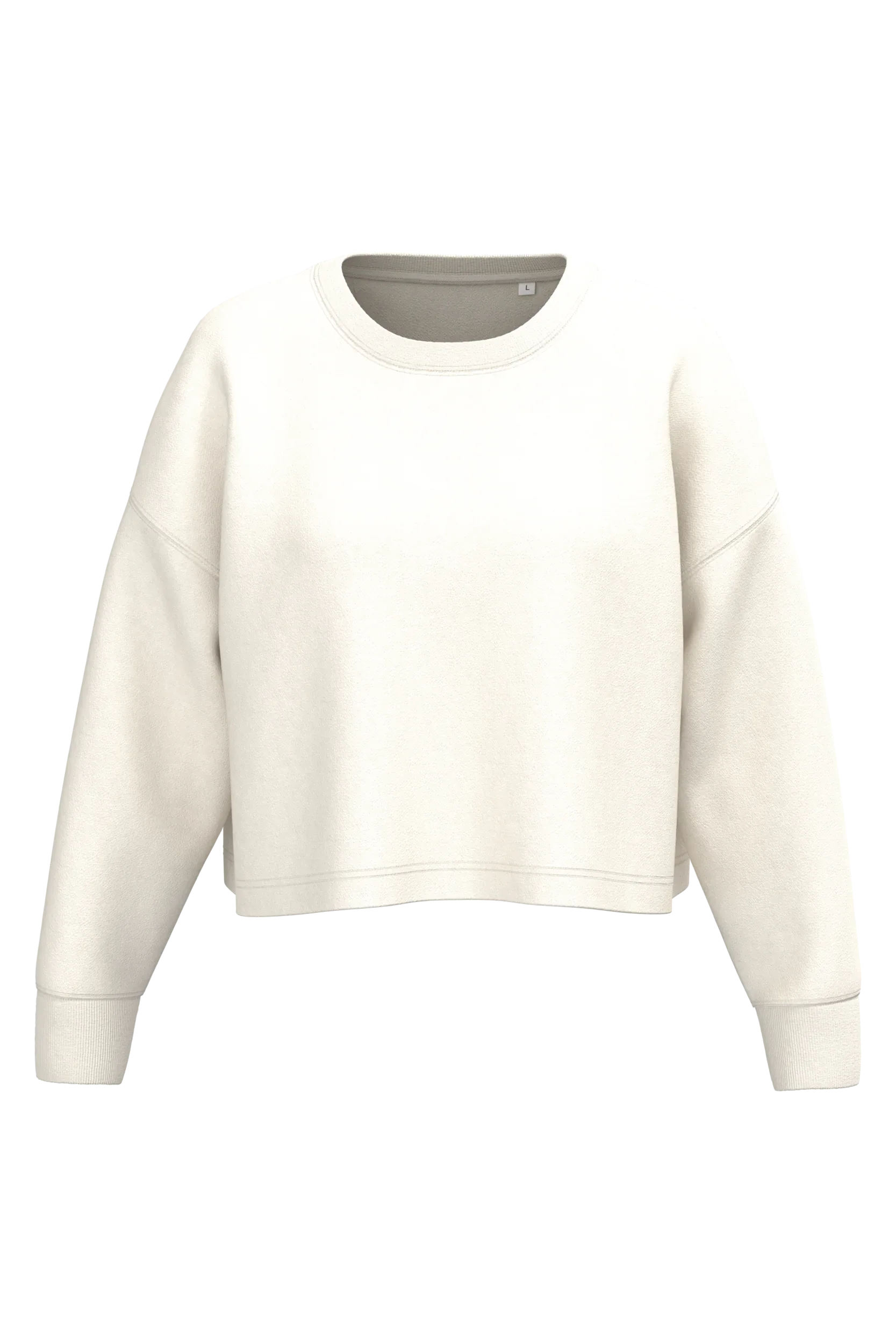 PA395 - Sweat-shirt crop col rond femme - Occifloc