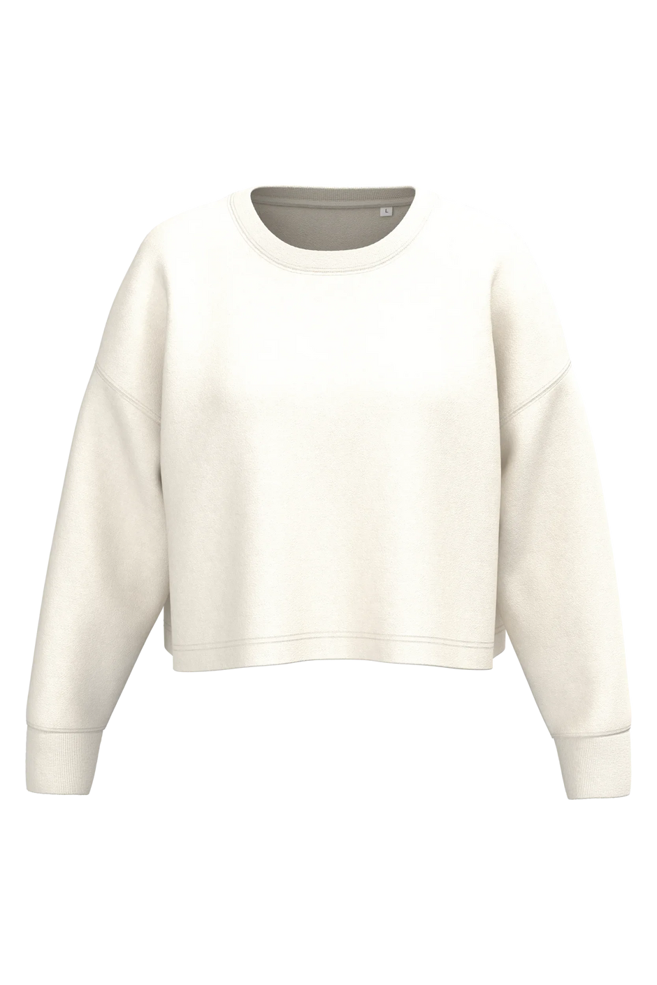 PA395 - Sweat-shirt crop col rond femme - Occifloc