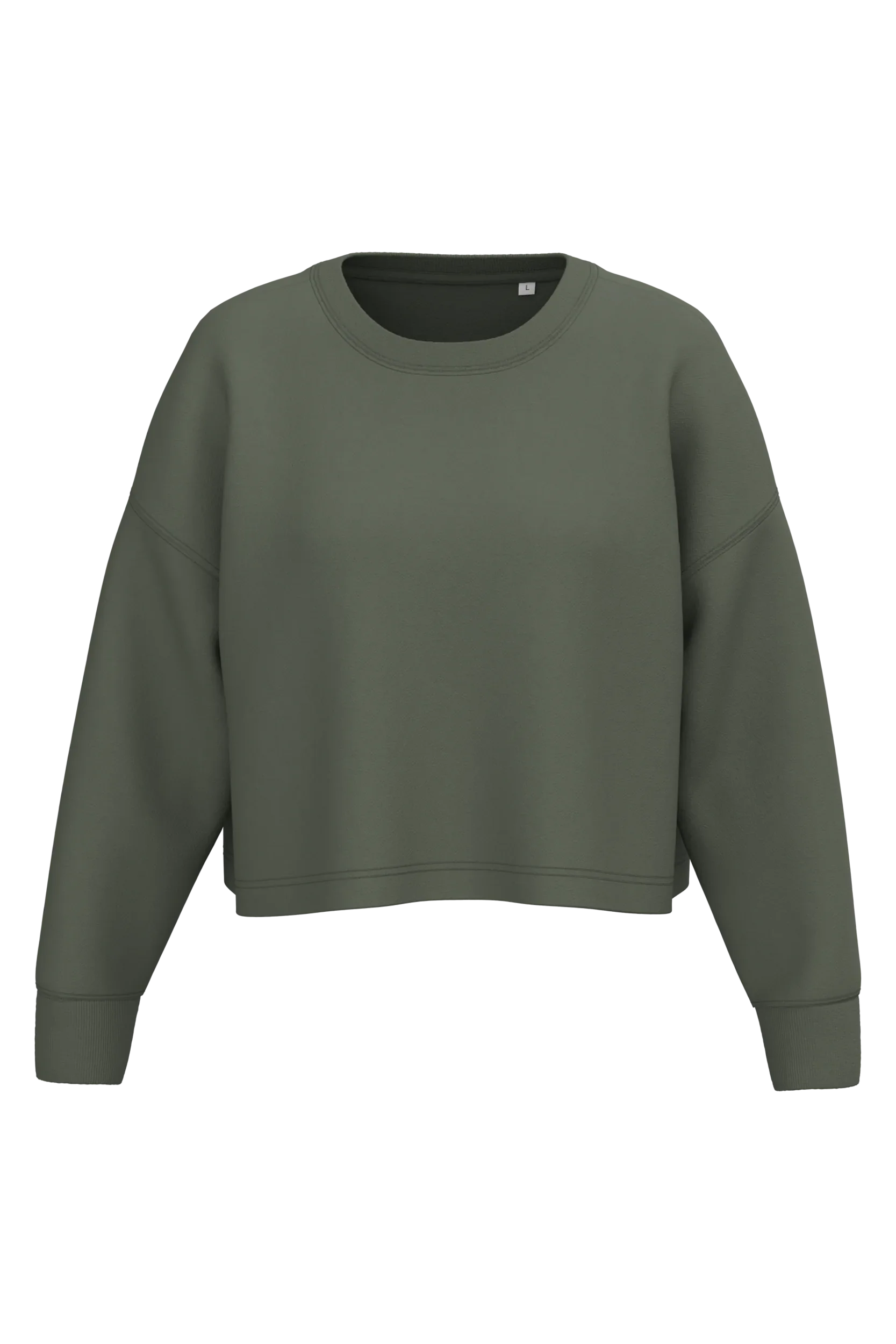 PA395 - Sweat-shirt crop col rond femme - Occifloc