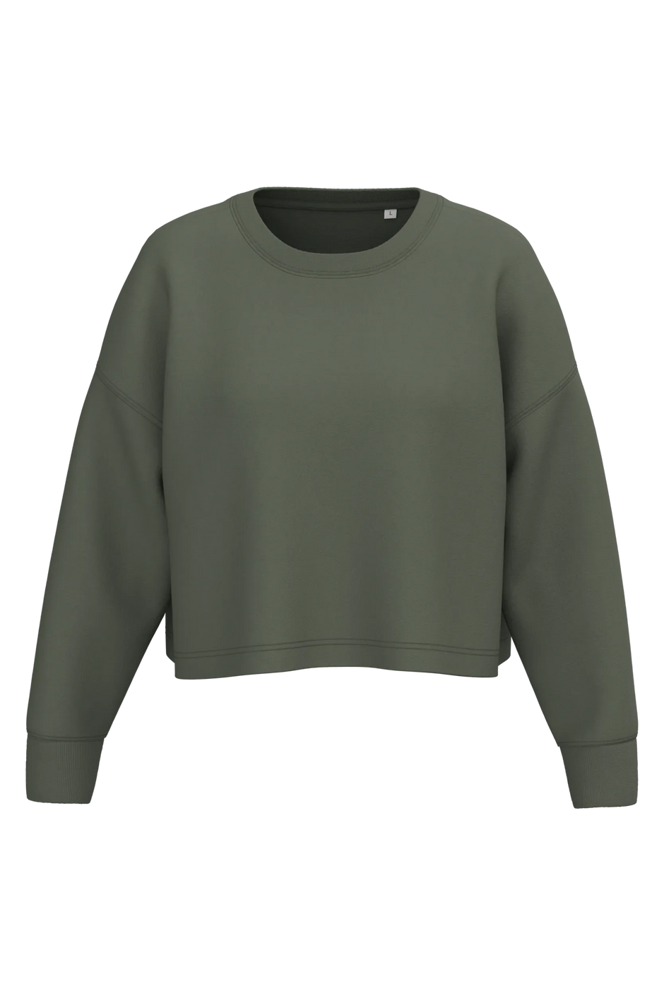 PA395 - Sweat-shirt crop col rond femme - Occifloc