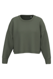 PA395 - Sweat-shirt crop col rond femme - Occifloc