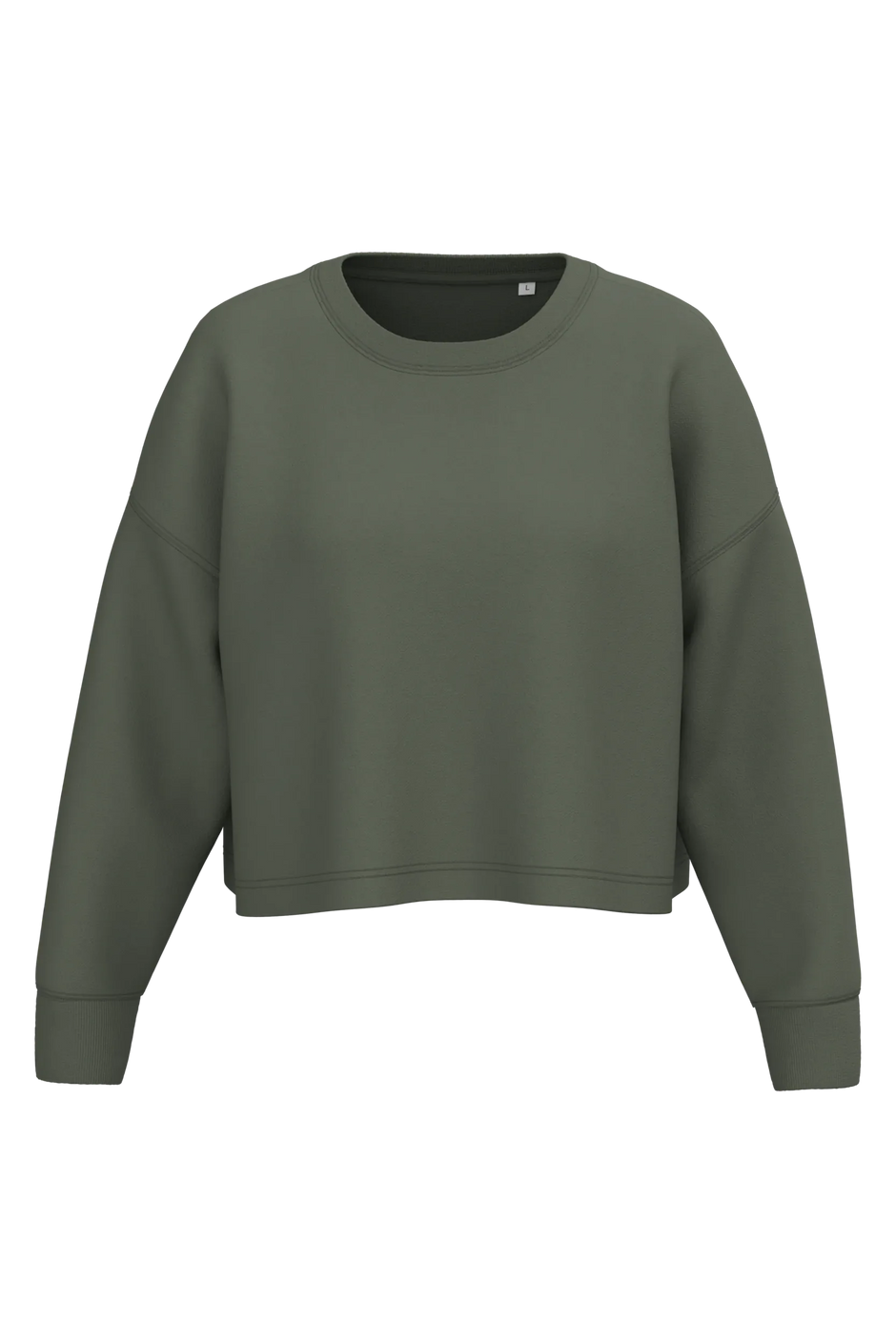 PA395 - Sweat-shirt crop col rond femme - Occifloc