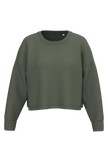 PA395 - Sweat-shirt crop col rond femme - Occifloc