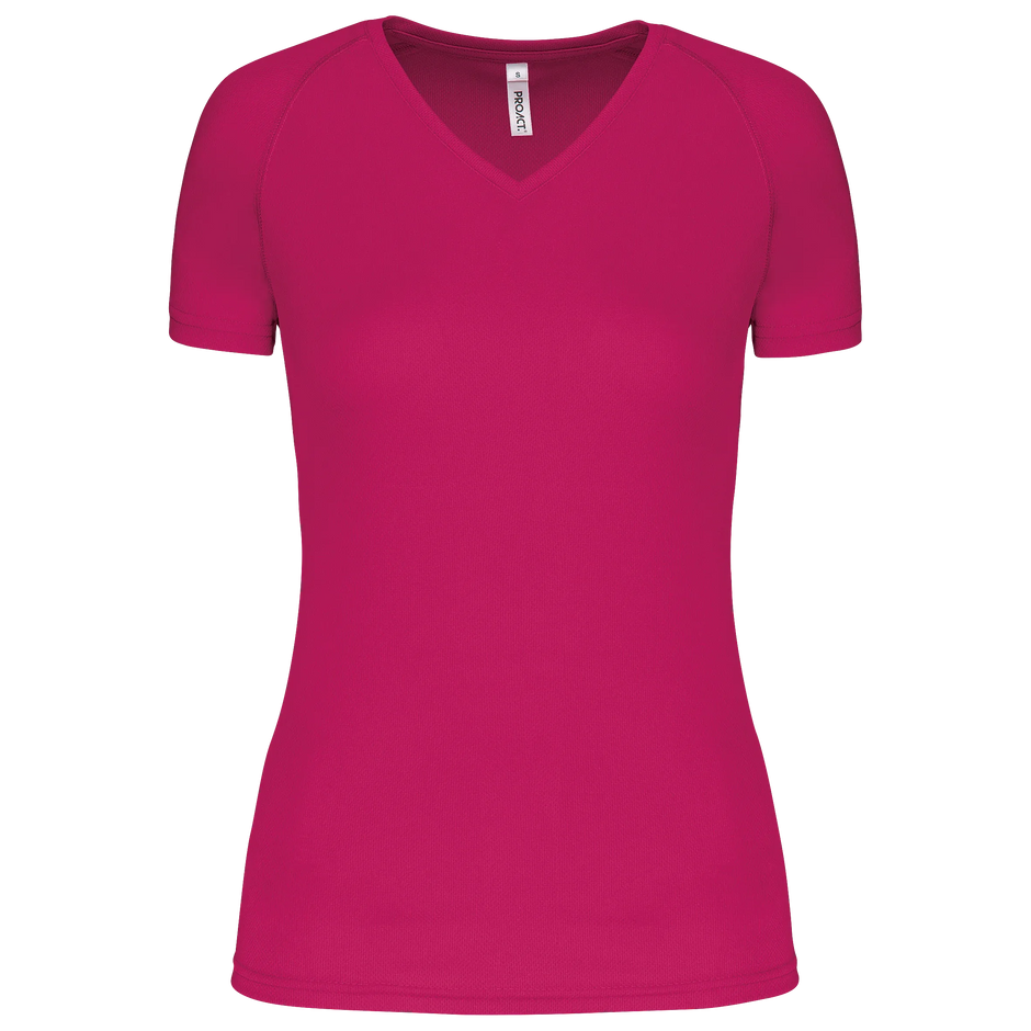 PA477 - T-shirt de sport manches courtes col v femme - Occifloc