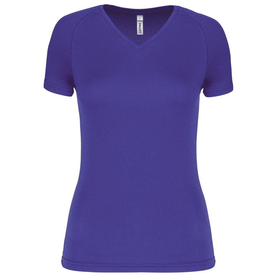 PA477 - T-shirt de sport manches courtes col v femme - Occifloc