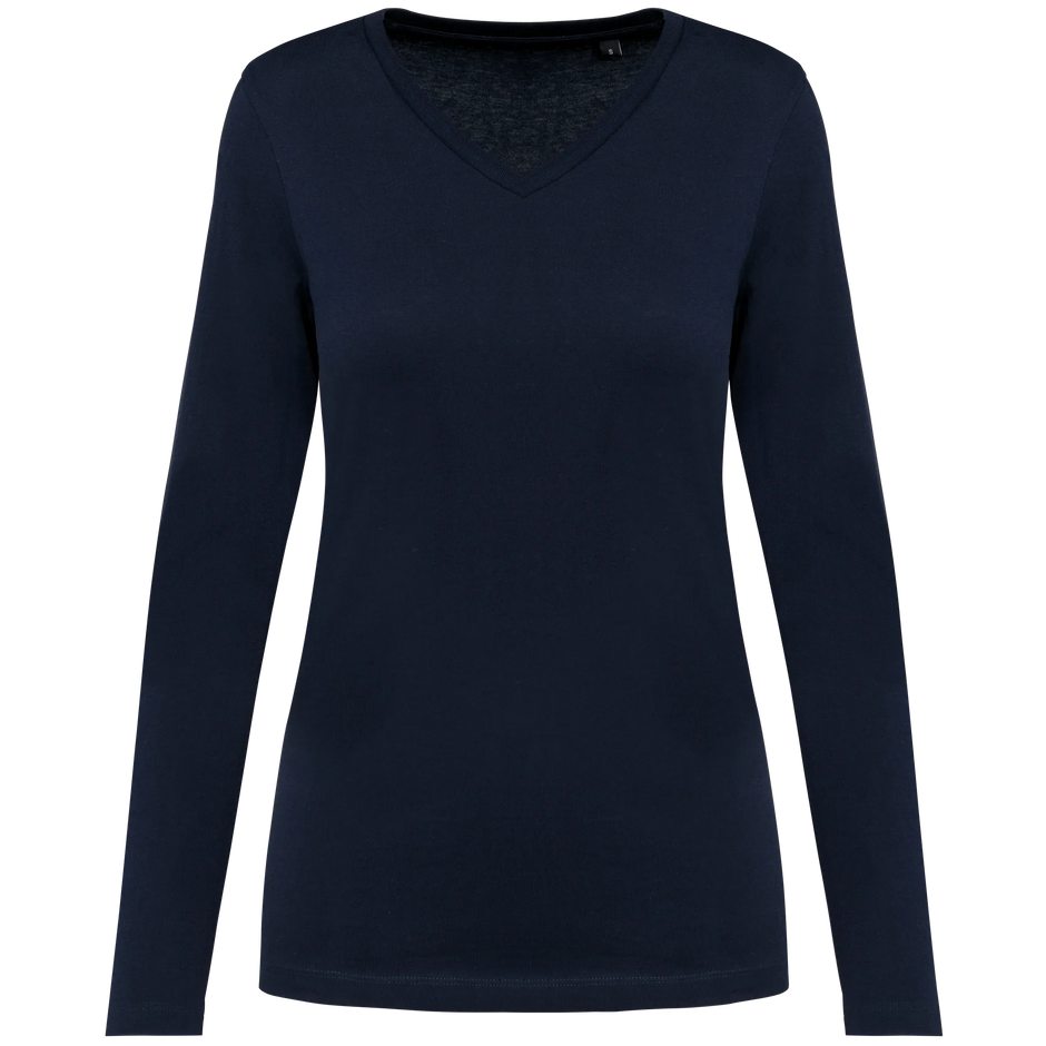 PK307 - T-shirt Supima® col V manches longues femme - Occifloc