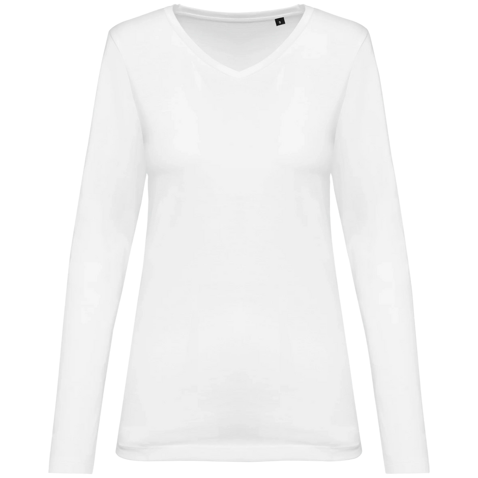PK307 - T-shirt Supima® col V manches longues femme - Occifloc
