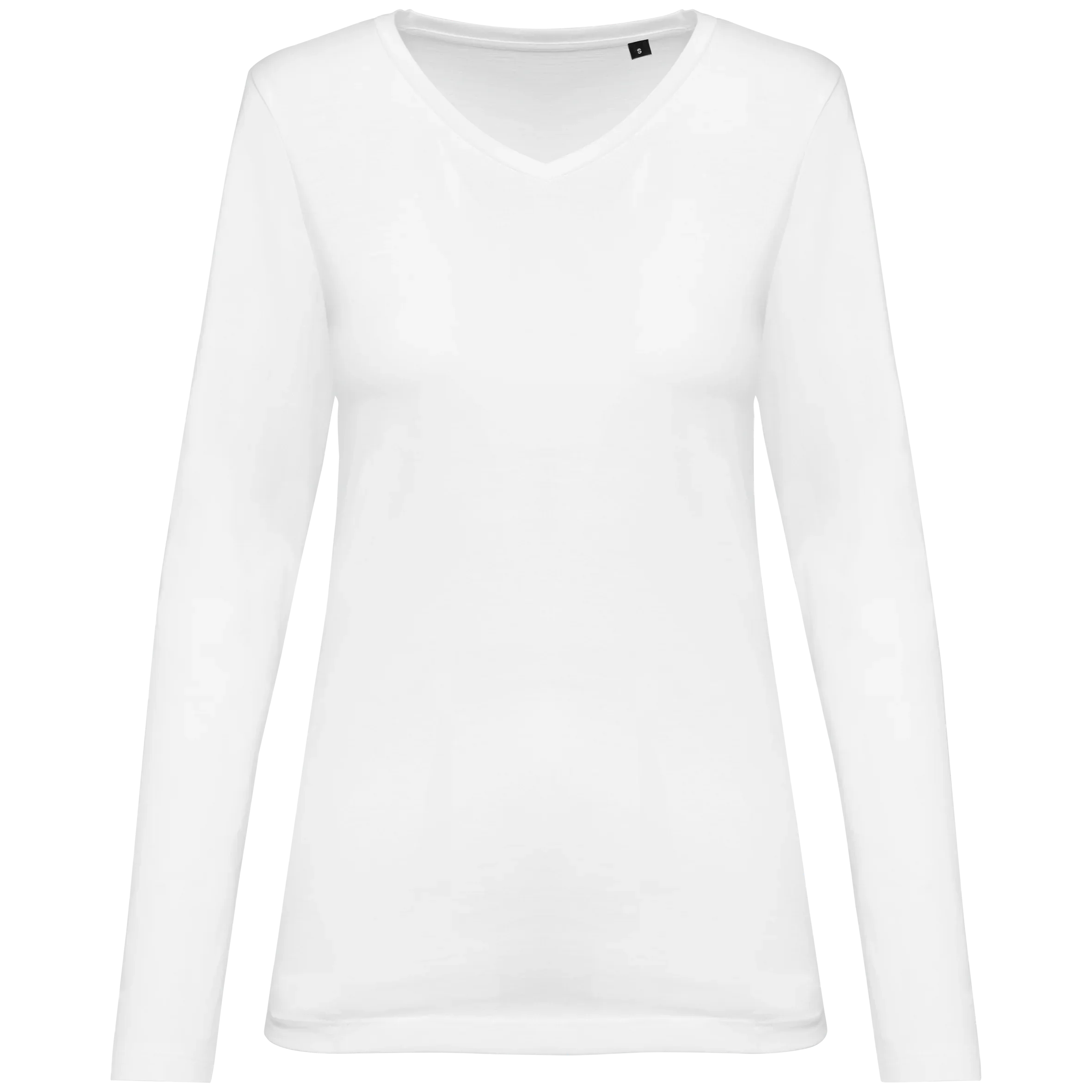 PK307 - T-shirt Supima® col V manches longues femme - Occifloc