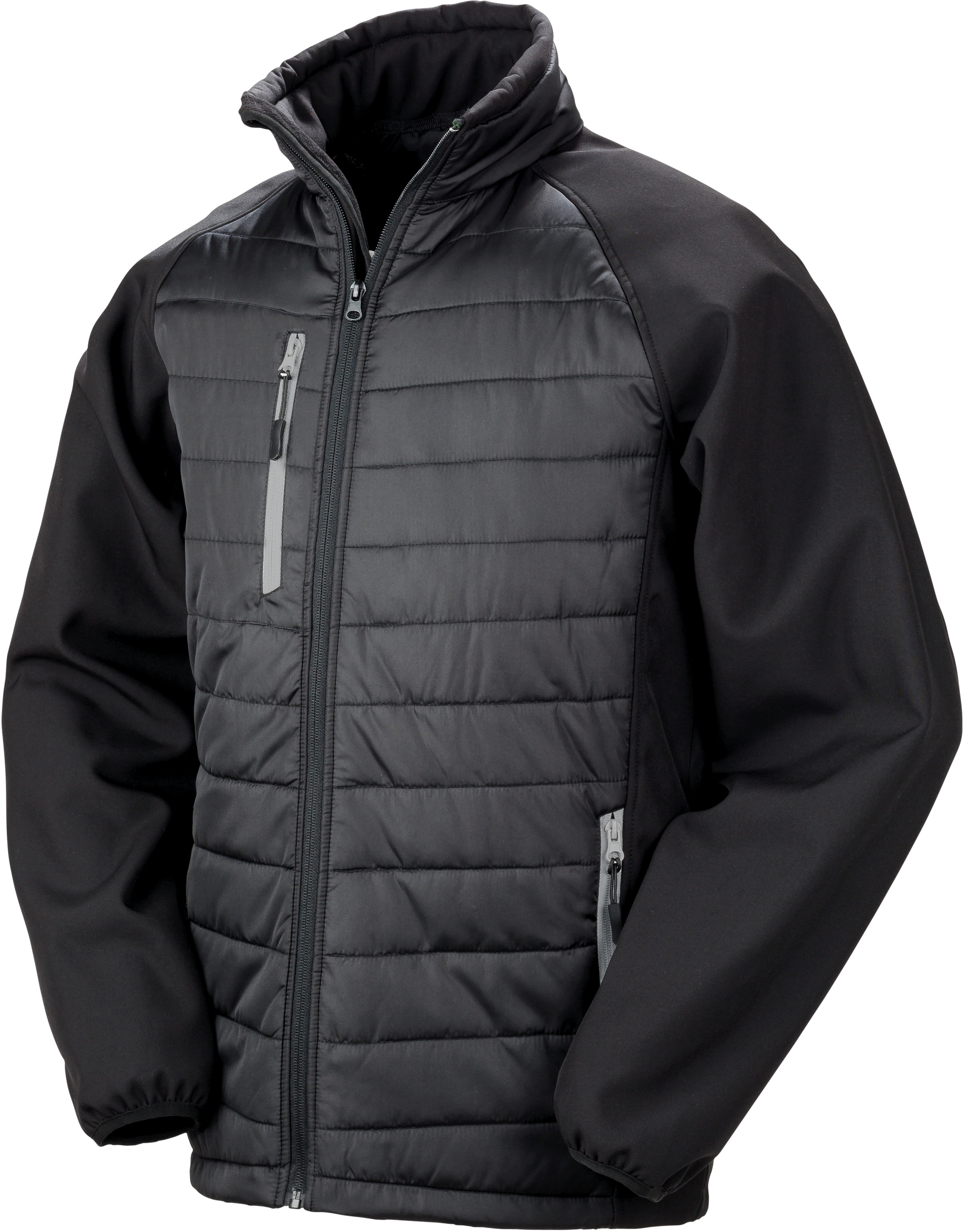 R237X - Veste softshell rembourrée black compass recyclée Result