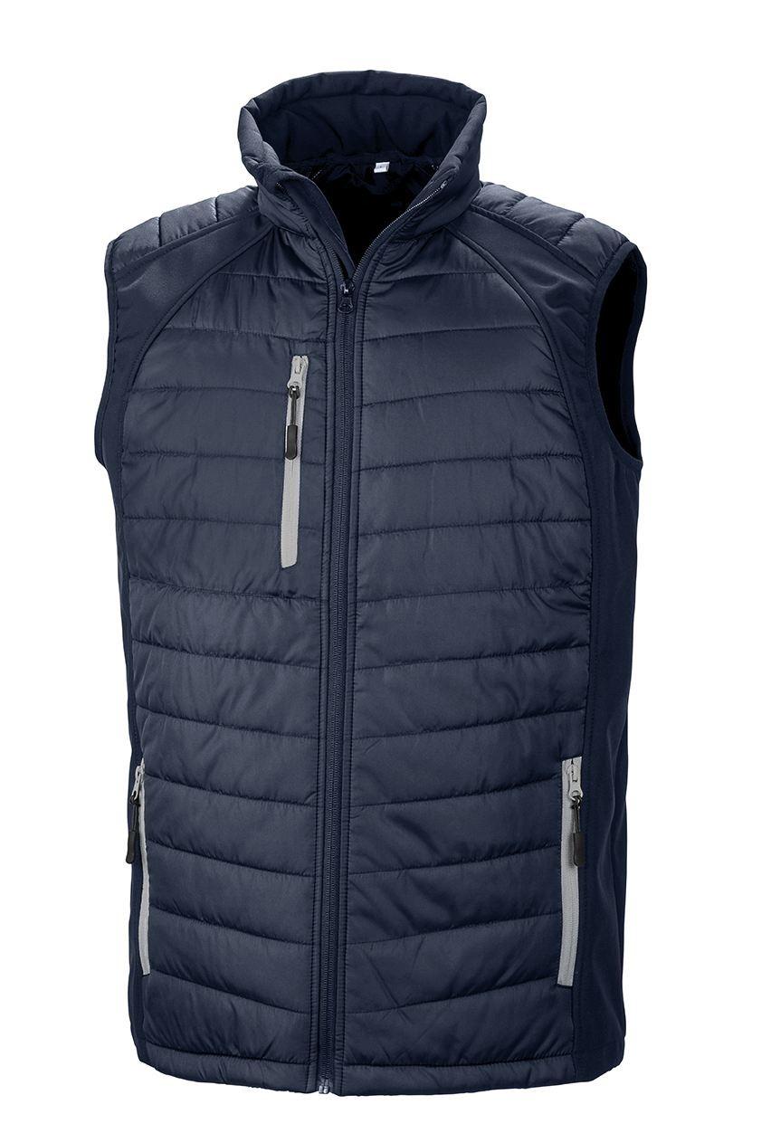 R238X - Gilet softshell rembourré black compass recyclé Result
