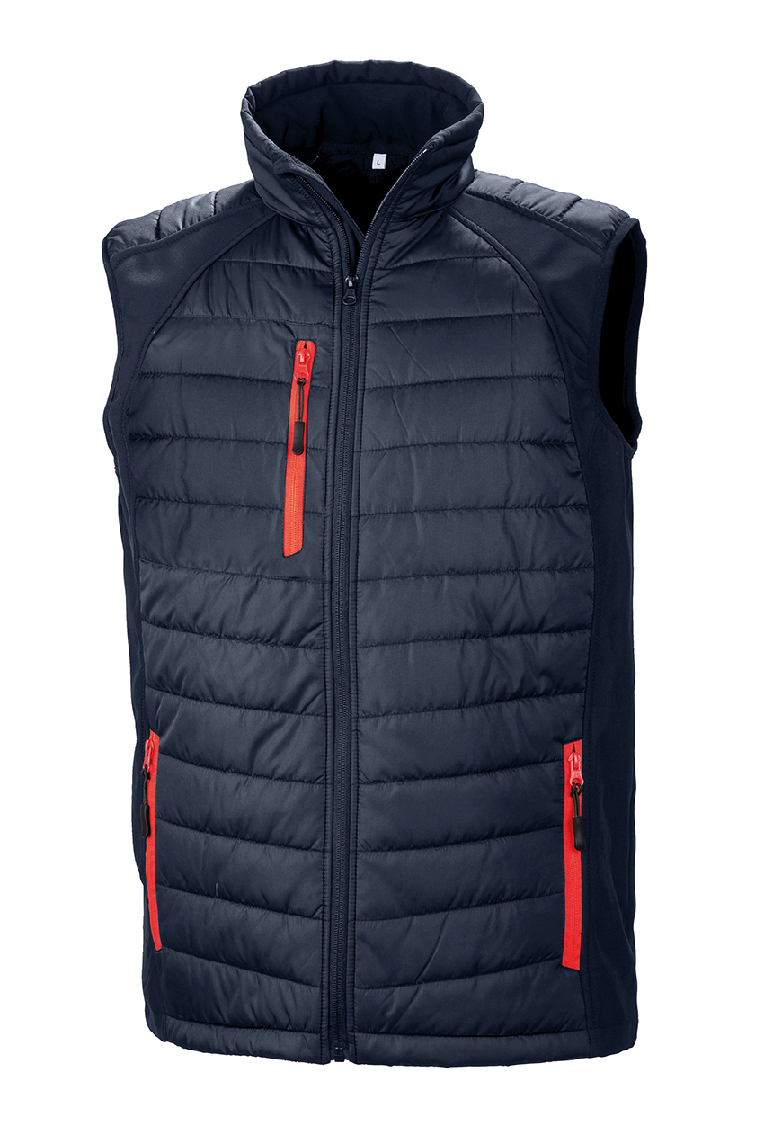R238X - Gilet softshell rembourré black compass recyclé Result
