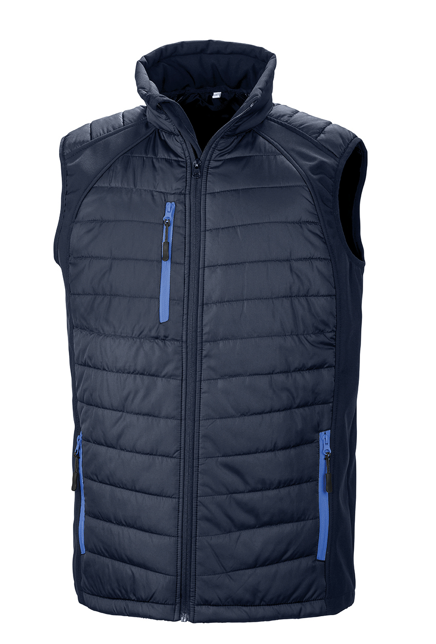 R238X - Gilet softshell rembourré black compass recyclé Result