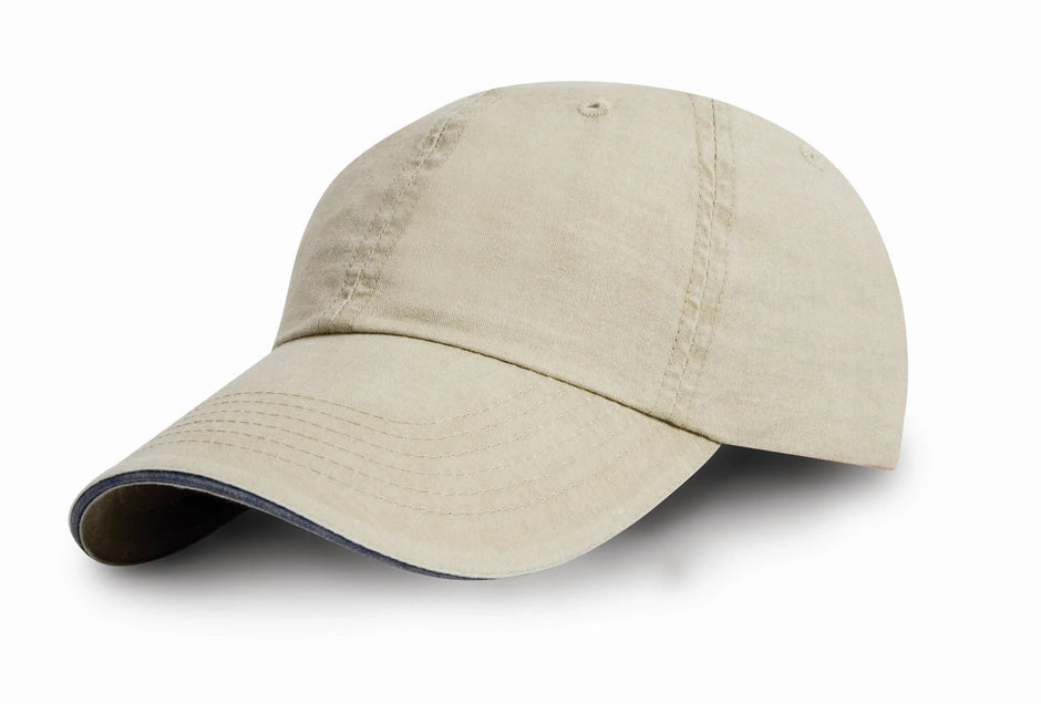 RC054X - Casquette coton fine ligne lavé avec visière sandwich - Occifloc