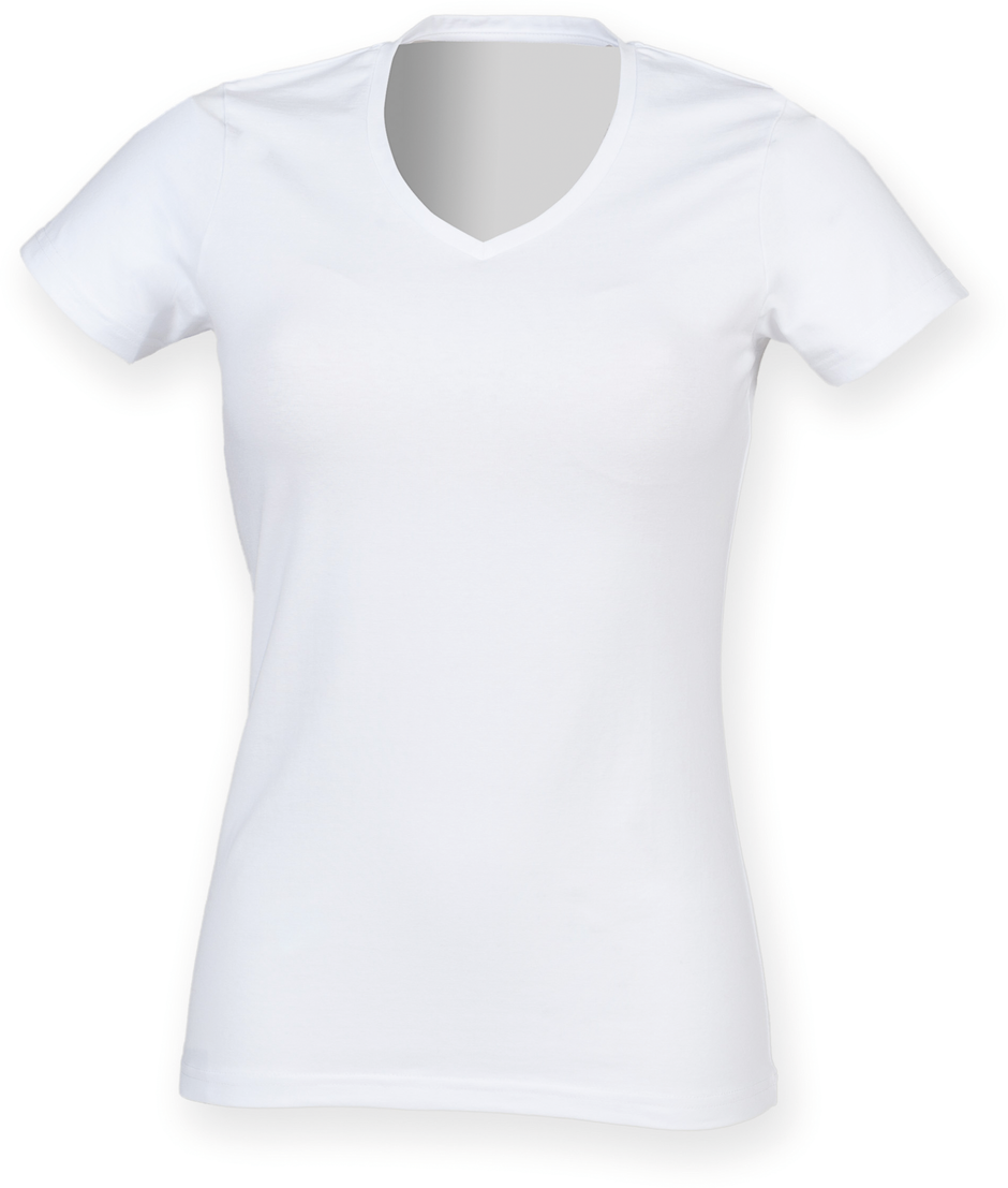 SK122 - T-shirt femme col v Feel Good SF Clothing