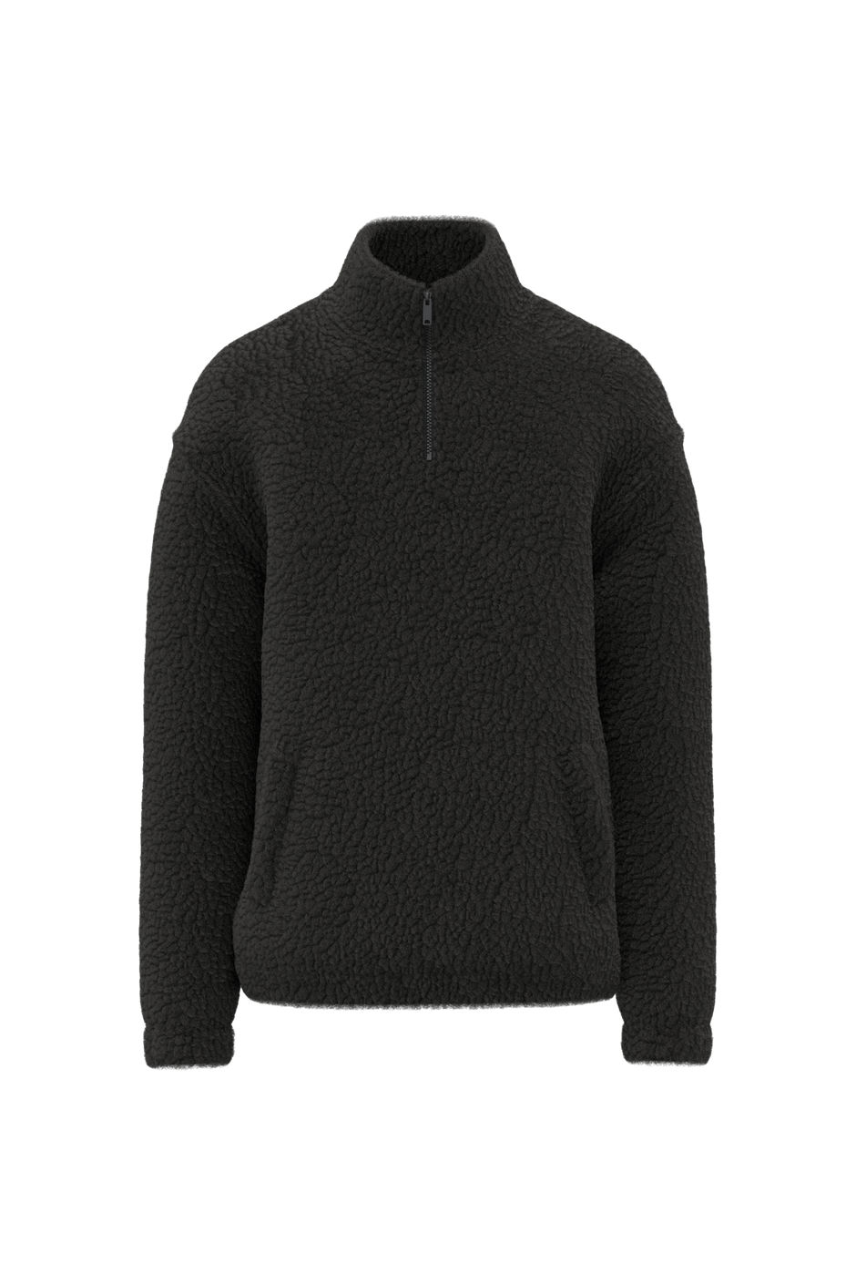 SP403 - Sweat-shirt 1/4 zip à épaules tombantes en sherpa unisexe Spasso