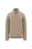 SP403 - Sweat-shirt 1/4 zip à épaules tombantes en sherpa unisexe