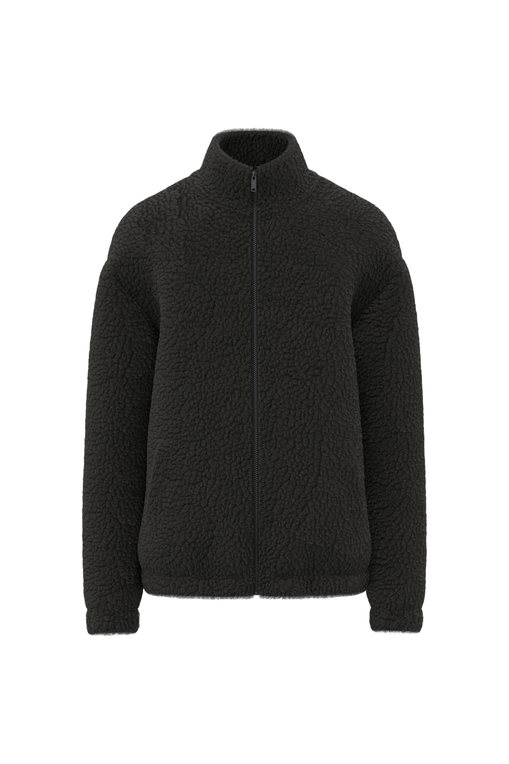 SP404 - Sweat-shirt zippé à épaules tombantes en sherpa unisexe Spasso