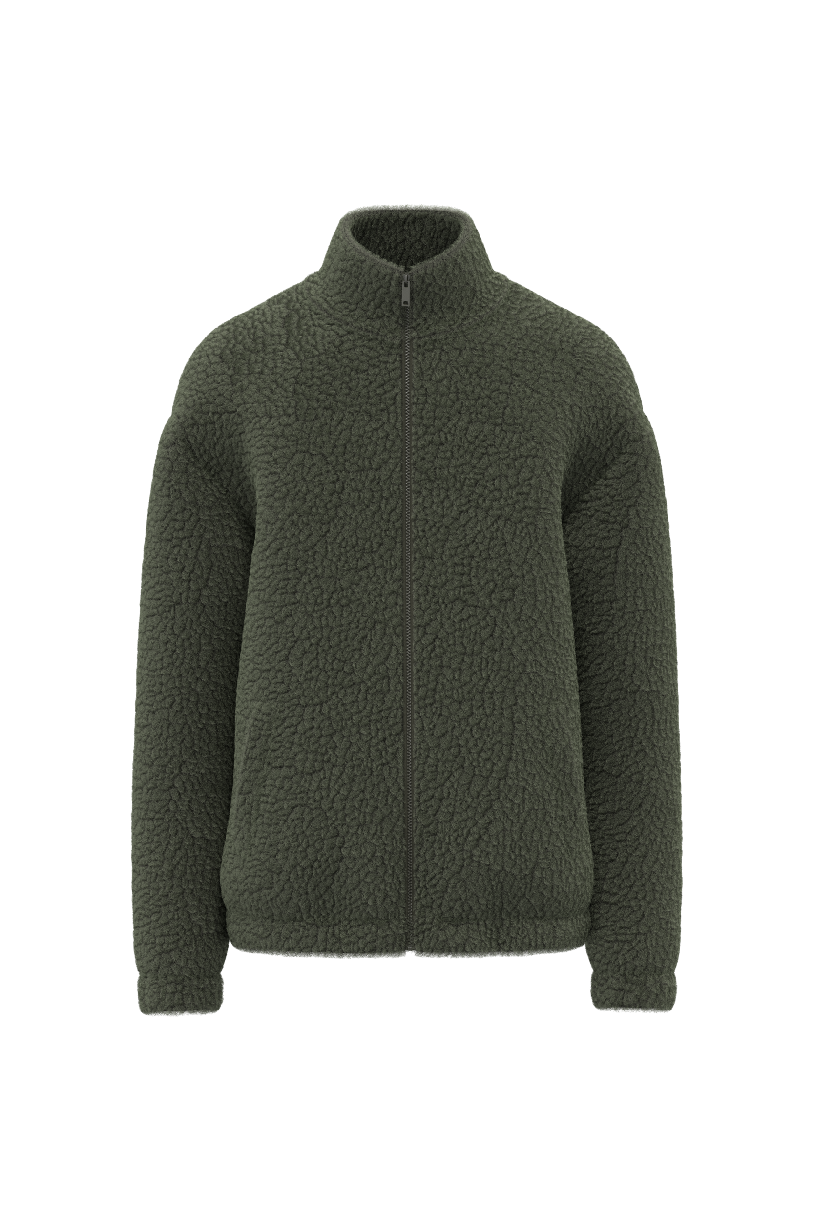 SP404 - Sweat-shirt zippé à épaules tombantes en sherpa unisexe