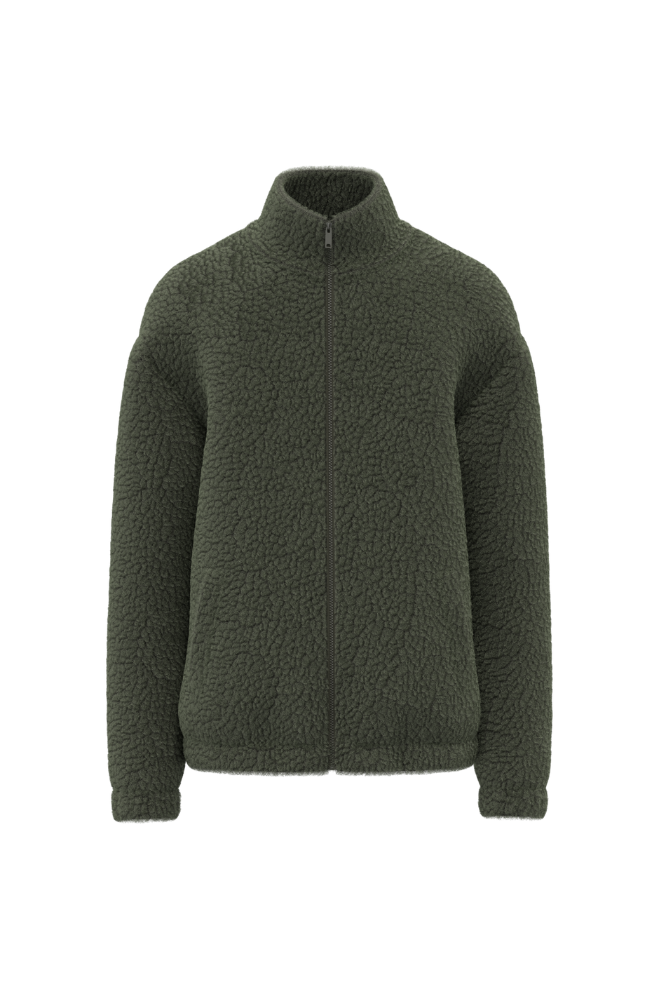 SP404 - Sweat-shirt zippé à épaules tombantes en sherpa unisexe