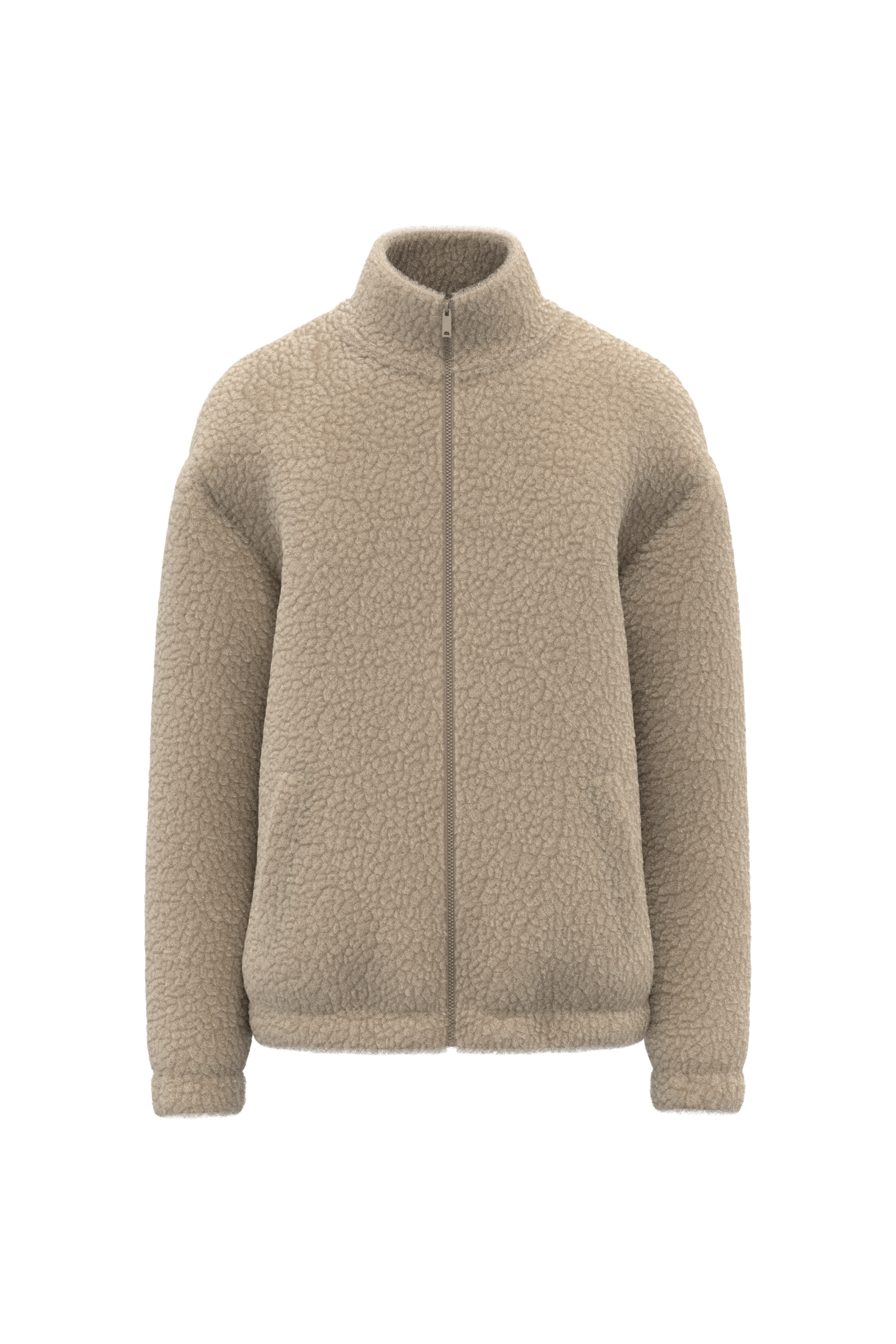 SP404 - Sweat-shirt zippé à épaules tombantes en sherpa unisexe