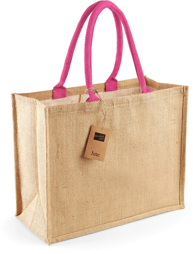 W407 - Sac shopping classique en jute - Occifloc