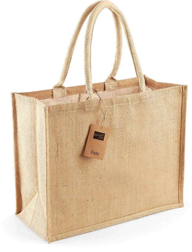 W407 - Sac shopping classique en jute - Occifloc