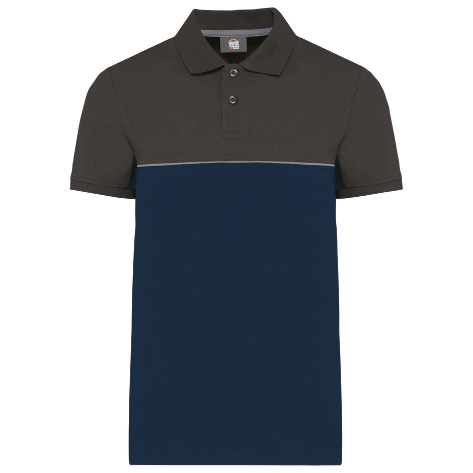 WK210 - Polo bicolore écoresponsable manches courtes unisexe - Occifloc
