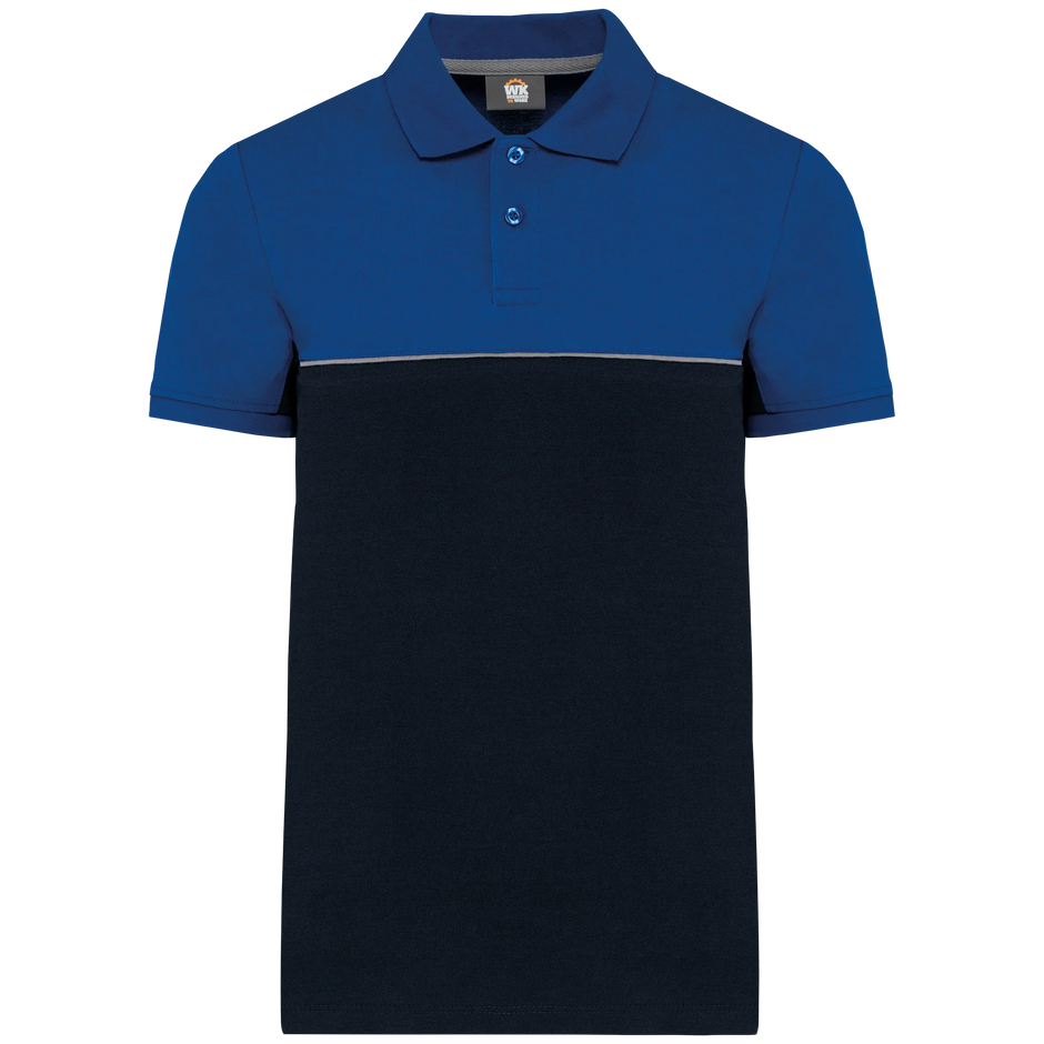 WK210 - Polo bicolore écoresponsable manches courtes unisexe - Occifloc