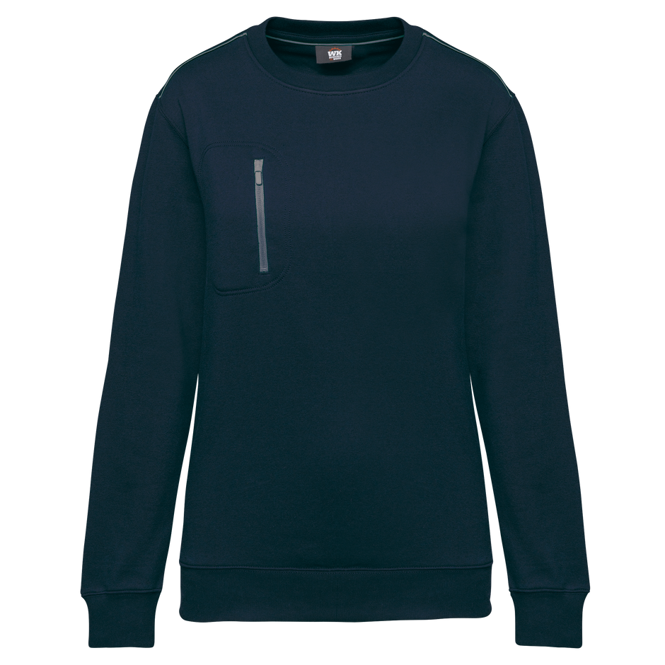 WK403 - Sweat-shirt Day To Day zip poche contrastée unisexe WK. Designed To Work