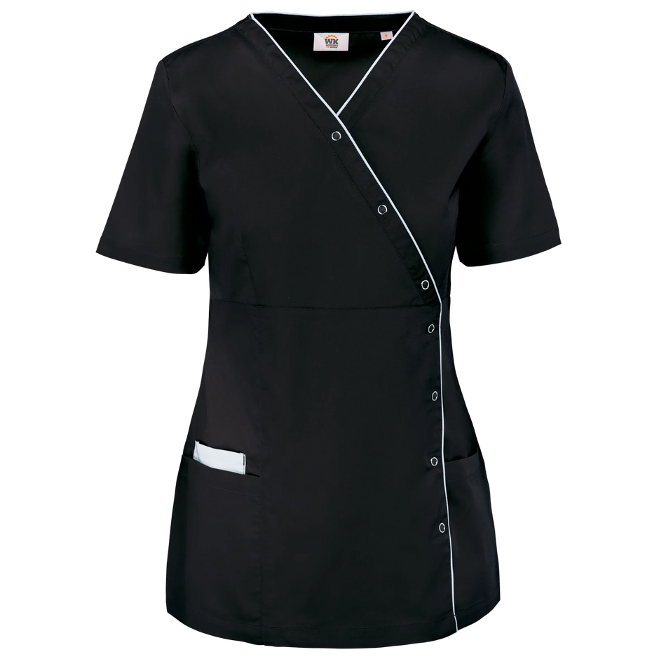 WK506 - Blouse polycoton avec boutons-pression femme - Occifloc