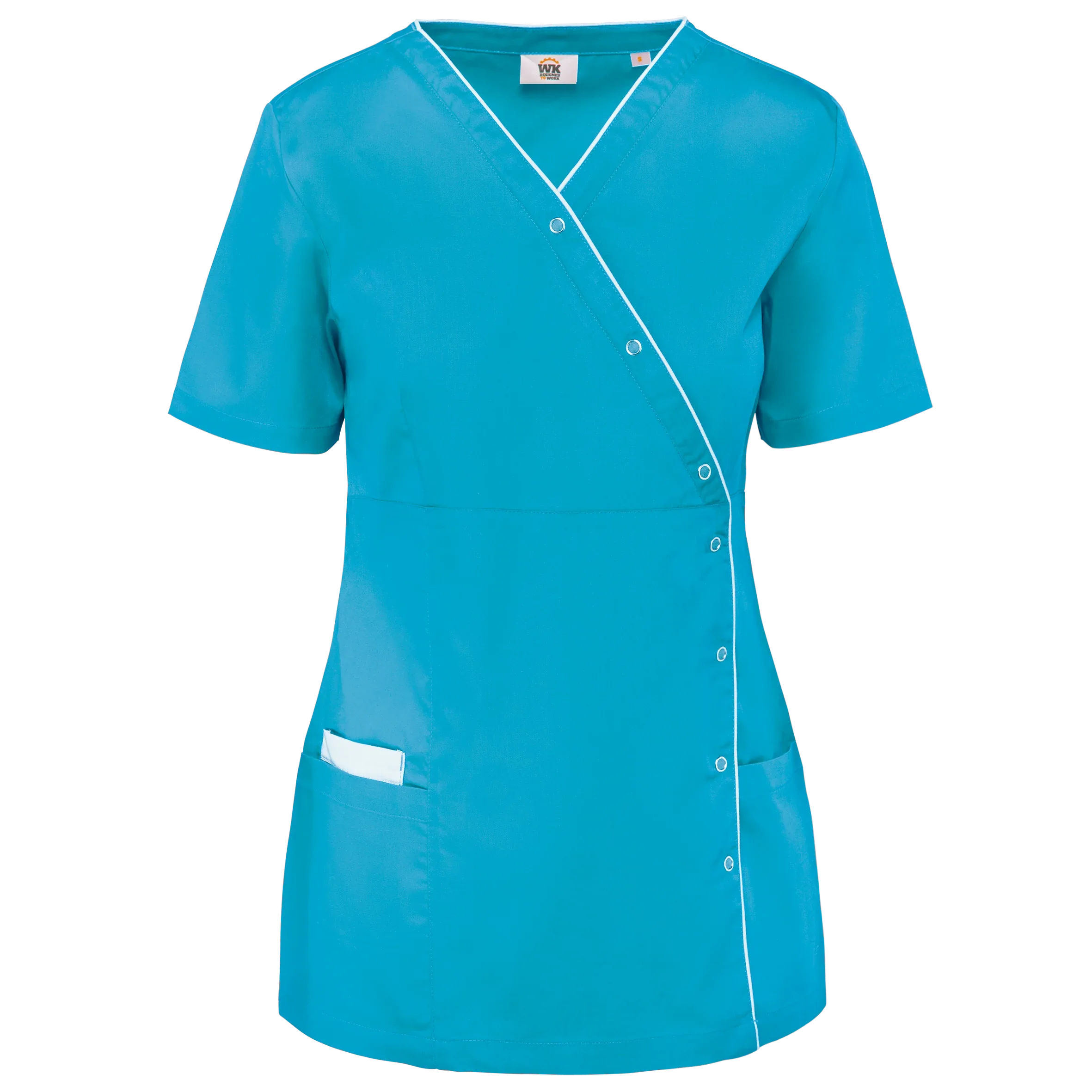 WK506 - Blouse polycoton avec boutons-pression femme - Occifloc