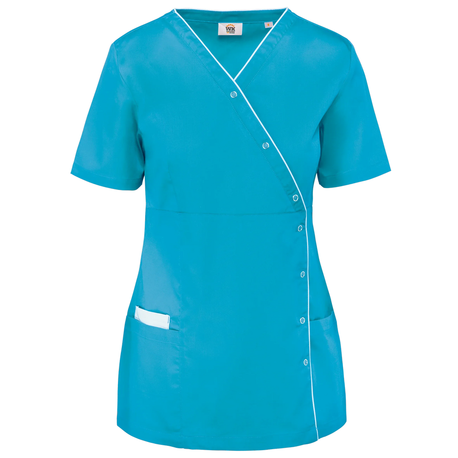 WK506 - Blouse polycoton avec boutons-pression femme - Occifloc
