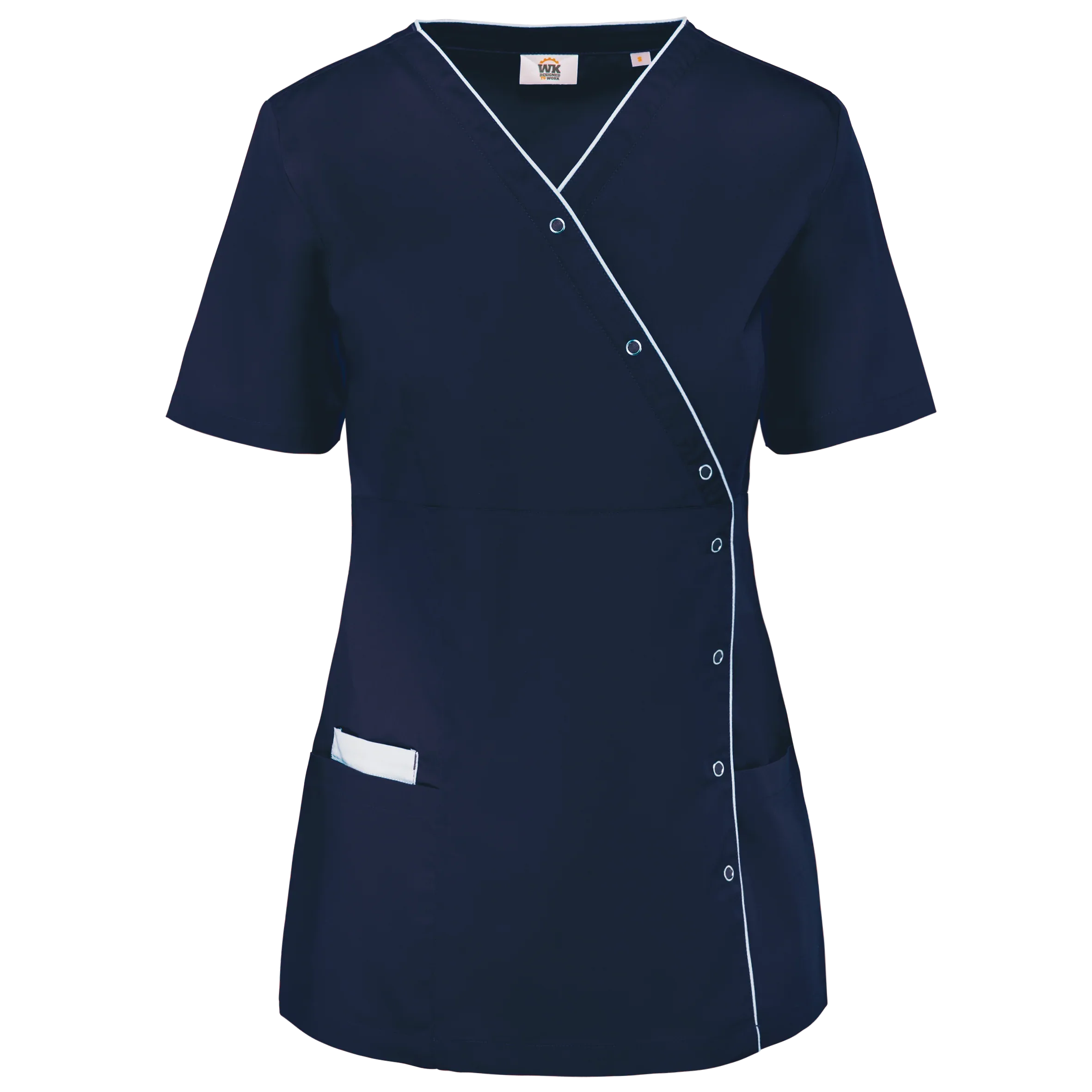 WK506 - Blouse polycoton avec boutons-pression femme - Occifloc