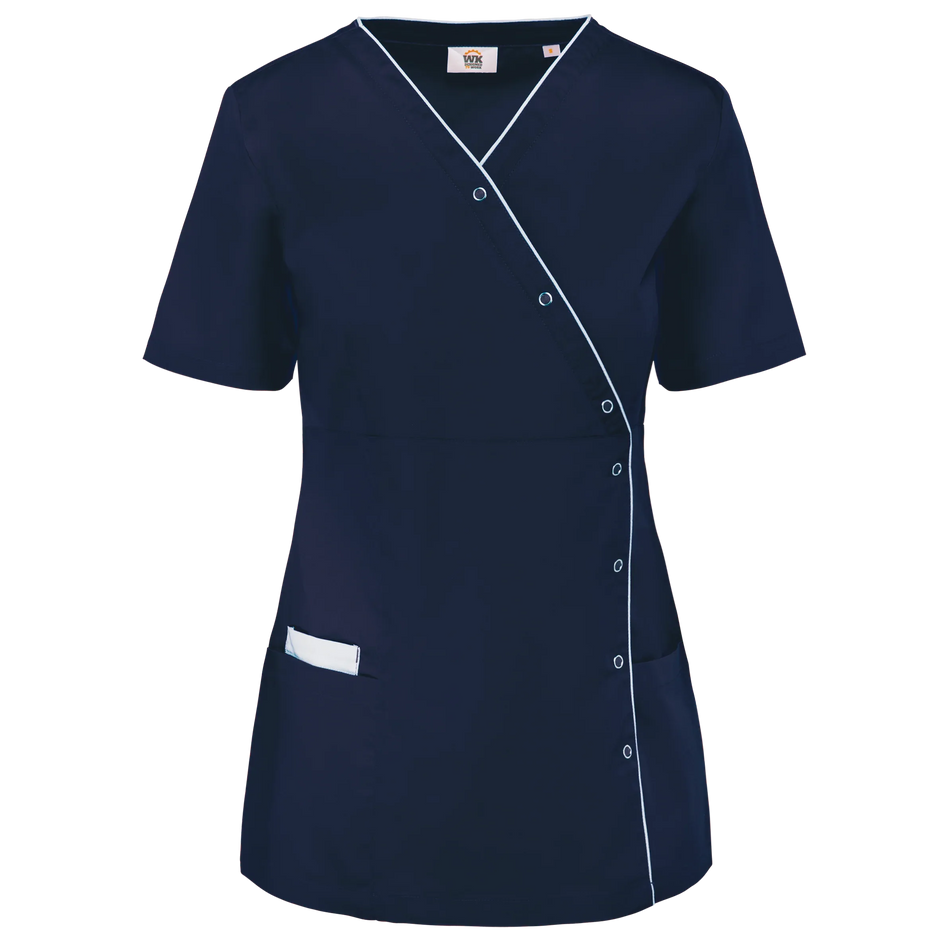 WK506 - Blouse polycoton avec boutons-pression femme - Occifloc