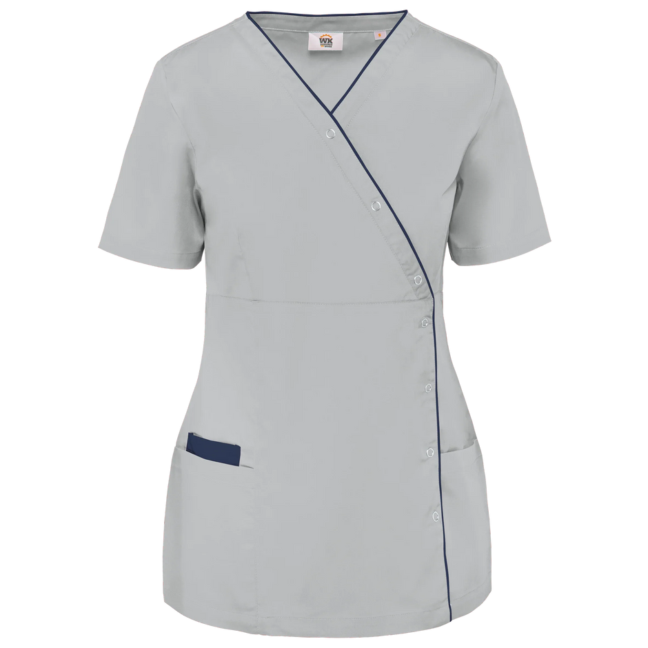 WK506 - Blouse polycoton avec boutons-pression femme - Occifloc