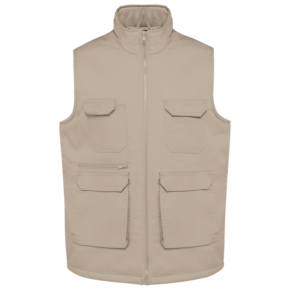 WK607 - Gilet polycoton multipoches rembourré unisexe WK. Designed To Work