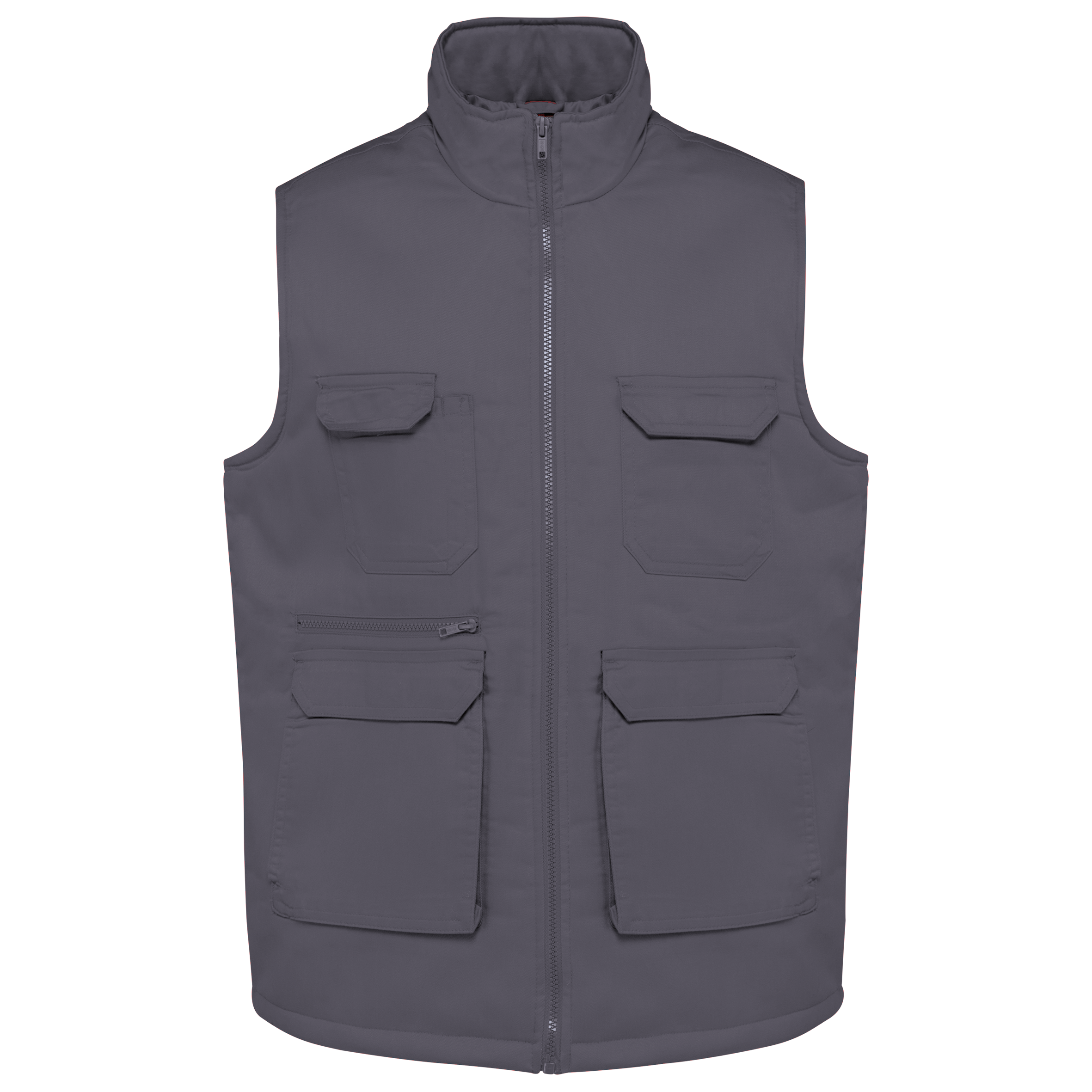WK607 - Gilet polycoton multipoches rembourré unisexe WK. Designed To Work