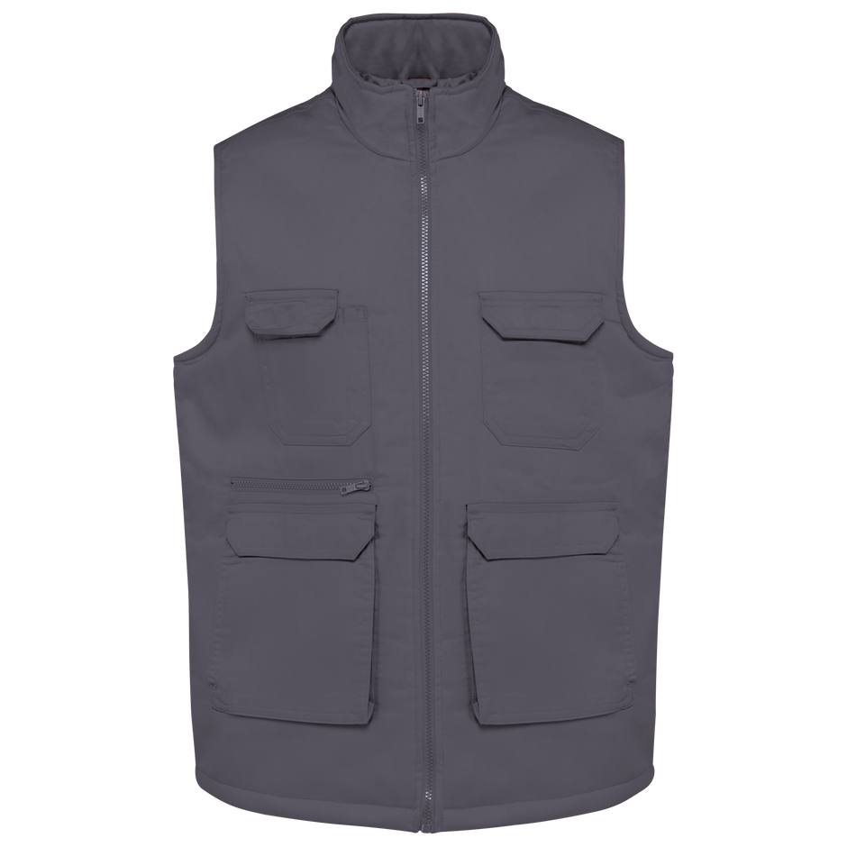WK607 - Gilet polycoton multipoches rembourré unisexe WK. Designed To Work
