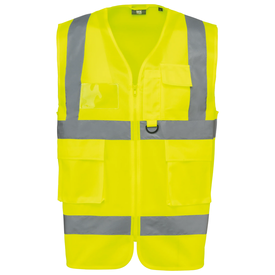 WK618 - Gilet de sécurité haute visibilité recyclé avec zip unisexe - Occifloc