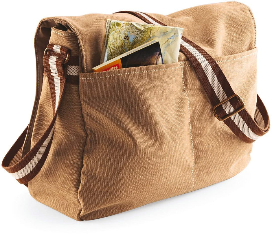 QD610 - Sac courrier vintage en toile - Occifloc