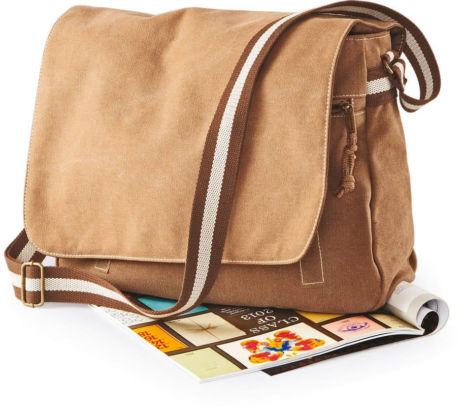 QD610 - Sac courrier vintage en toile - Occifloc