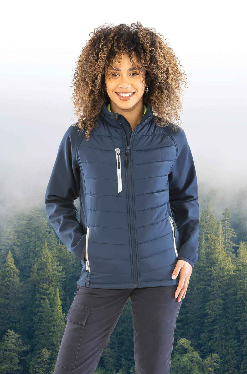 R237X - Veste softshell rembourrée black compass recyclée